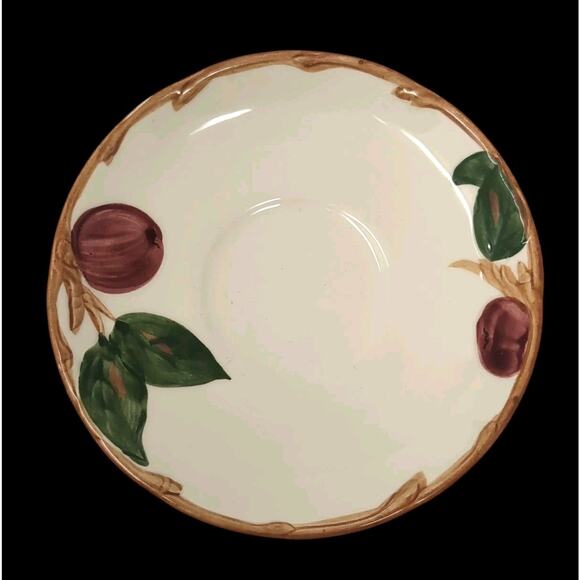 2 Sets Franciscan Apple Cups Saucers 1940s Hand Decorated in California USA READ - Picture 10 of 16